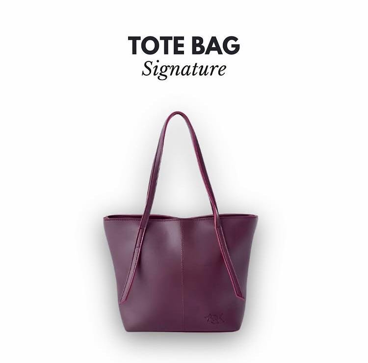 Signature Plum Tote Bag – Minimalist Elegance - Image 2