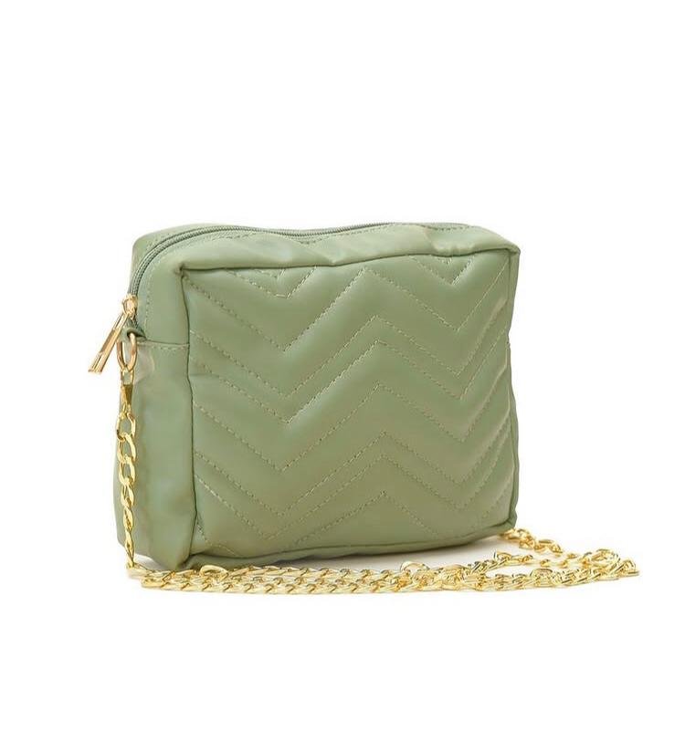 Mint Green Chevron Crossbody – Chic & Fresh - Image 2