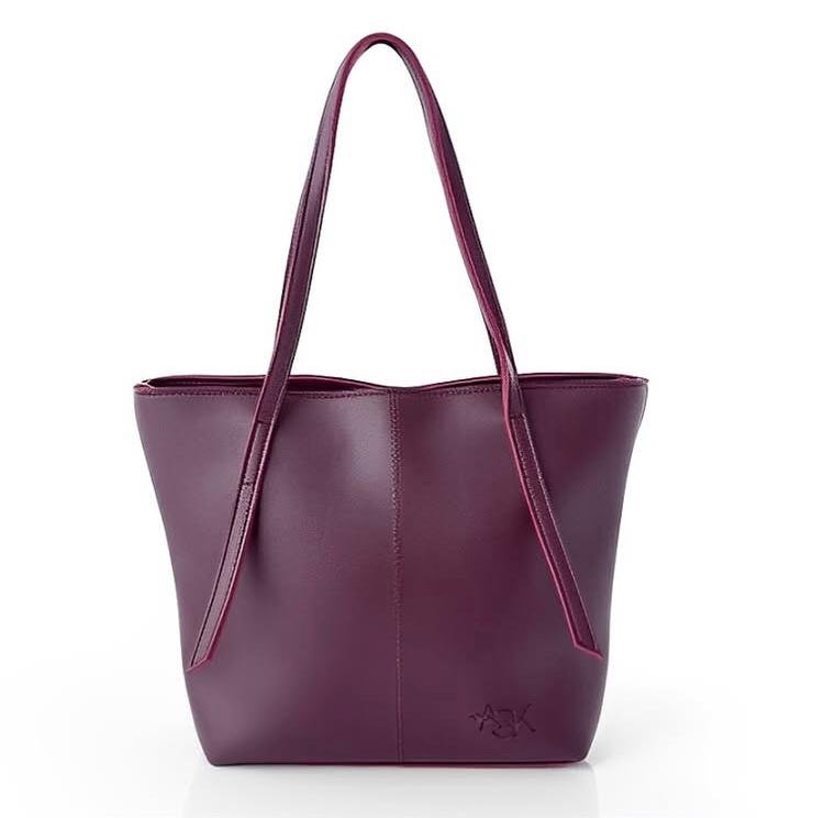 Signature Plum Tote Bag – Minimalist Elegance