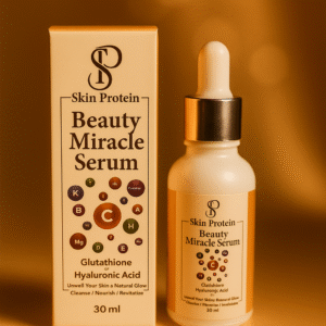Skin Protein Beauty Miracle Serum with Glutathione & Hyaluronic Acid – Brightening, Hydrating & Anti-Aging Face Serum (30ml)